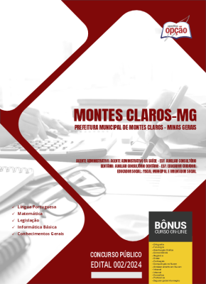 Apostila Prefeitura de Montes Claros - MG em PDF - Comum Nível Médio 2024