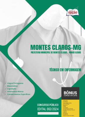Apostila Prefeitura de Montes Claros - MG em PDF - Técnico em Enfermagem 2024