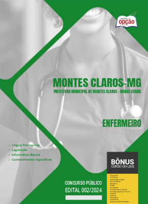 Apostila Prefeitura de Montes Claros - MG 2024 - Enfermeiro
