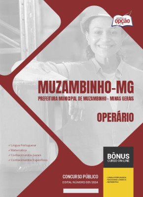 Apostila Prefeitura de Muzambinho - MG 2024 - Operário