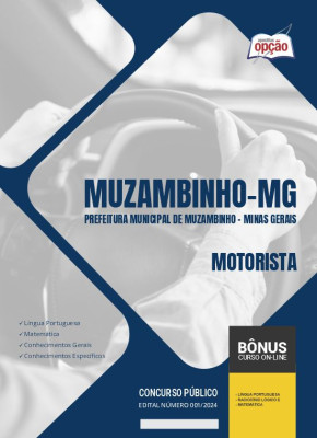 Apostila Prefeitura de Muzambinho - MG 2024 - Motorista