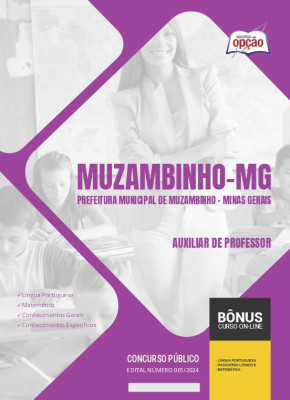 Apostila Prefeitura de Muzambinho - MG em PDF - Auxiliar de Professor 