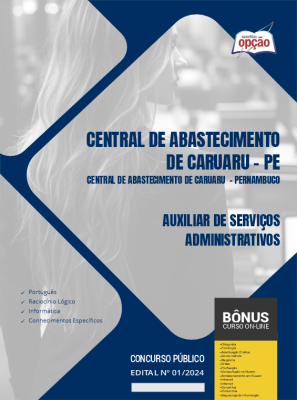 Apostila Central de Abastecimento de Caruaru - PE em PDF  - Auxiliar de Serviços Administrativos