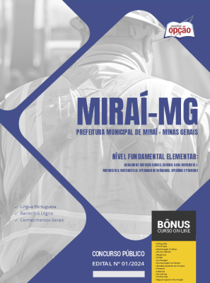 Apostila Prefeitura de Miraí - MG em PDF - Nível Fundamental Elementar 2024