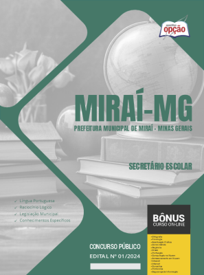 Apostila Prefeitura de Miraí - MG 2024 - Secretário Escolar