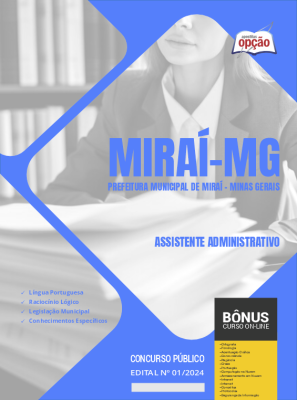 Apostila Prefeitura de Miraí - MG 2024 - Assistente Administrativo