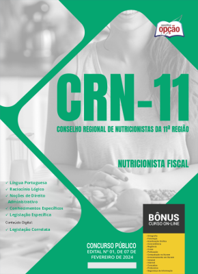 Apostila CRN 11 em PDF - Nutricionista Fiscal 