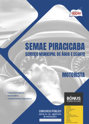 Apostila SEMAE Piracicaba - SP em PDF - Motorista 
