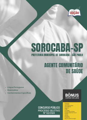 Apostila Prefeitura de Sorocaba - SP em PDF - Agente Comunitário de Saúde 2024