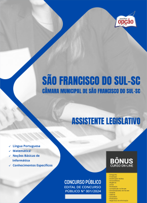 Apostila Câmara de São Francisco do Sul - SC 2024 - Assistente Legislativo