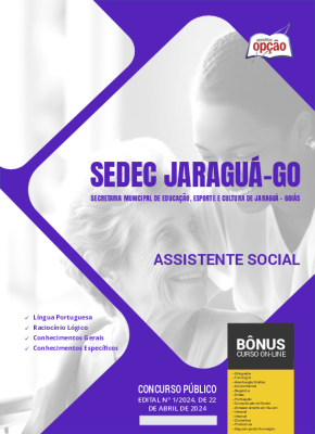 Apostila SEDEC Jaraguá - GO PDF - Assistente Social 2024