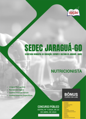 Apostila SEDEC Jaraguá - GO 2024 - Nutricionista