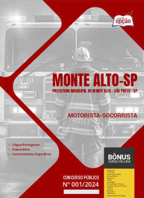 Apostila Prefeitura de Monte Alto - SP 2024 - Motorista-Socorrista