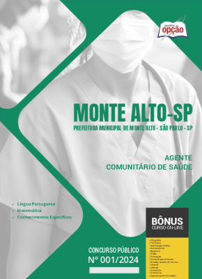 Apostila Prefeitura de Monte Alto - SP PDF - Agente Comunitário de Saúde 2024