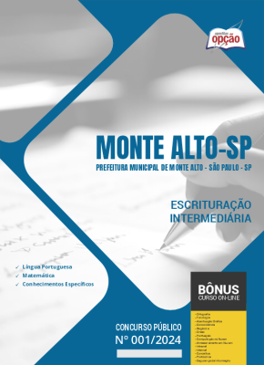 Apostila Prefeitura de Monte Alto - SP PDF - Escrituração Intermediária 2024