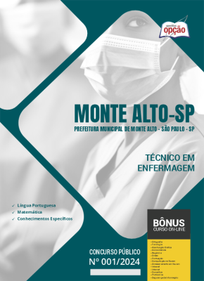 Apostila Prefeitura de Monte Alto - SP 2024 - Técnico em Enfermagem