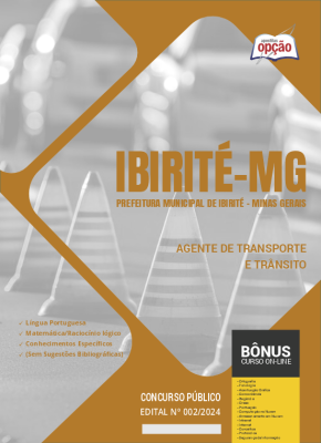 Apostila Prefeitura de Ibirité - MG em PDF - Agente de Transporte e Trânsito 