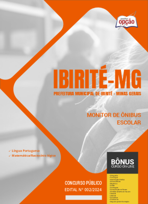 Apostila Prefeitura de Ibirité - MG em PDF - Monitor de Ônibus Escolar 