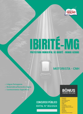 Apostila Prefeitura de Ibirité - MG em PDF - Motorista 2024