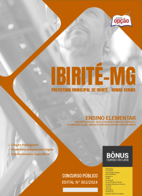 Apostila Prefeitura de Ibirité - MG em PDF - Ensino Elementar 2024