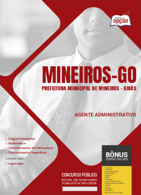 Apostila Prefeitura de Mineiros - GO em PDF - Agente Administrativo 2024