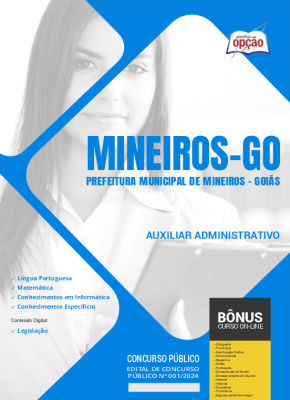 Apostila Prefeitura de Mineiros - GO em PDF - Auxiliar Administrativo 