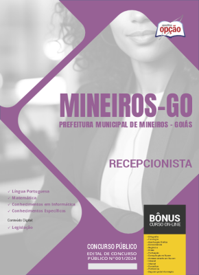 Apostila Prefeitura de Mineiros - GO em PDF - Recepcionista 