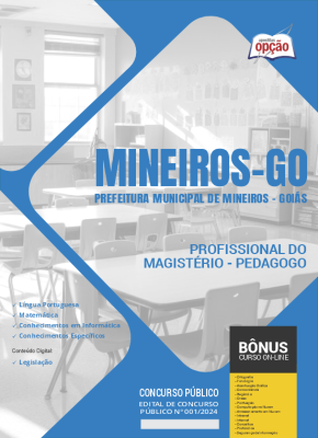 Apostila Prefeitura de Mineiros - GO em PDF - Profissional do Magistério - Pedagogo 
