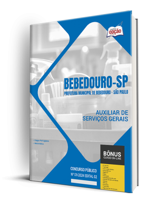 Apostila Prefeitura de Bebedouro - SP 2024 - Auxiliar de Serviços Gerais
