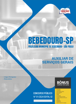 Apostila Prefeitura de Bebedouro - SP 2024 - Auxiliar de Serviços Gerais