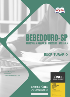Apostila Prefeitura de Bebedouro - SP 2024 - Escriturário