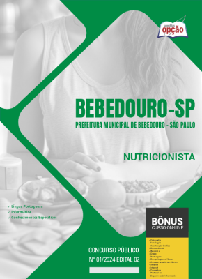 Apostila Prefeitura de Bebedouro - SP 2024 - Nutricionista