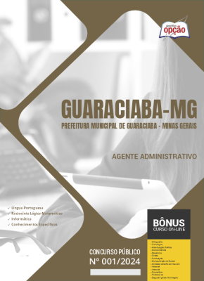 Apostila Prefeitura de Guaraciaba - MG em PDF - Agente Administrativo 