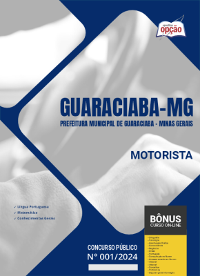 Apostila Prefeitura de Guaraciaba - MG 2024 - Motorista