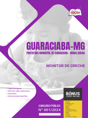 Apostila Prefeitura de Guaraciaba - MG em PDF - Monitor de Creche 