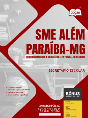 Apostila SME Além Paraíba - MG em PDF - Secretário Escolar 