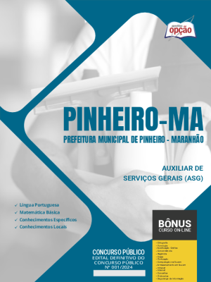 Apostila Prefeitura de Pinheiro - MA 2024 - Auxiliar de Serviços Gerais (ASG)