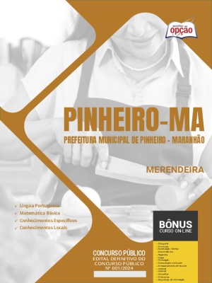 Apostila Prefeitura de Pinheiro - MA 2024 - Merendeira