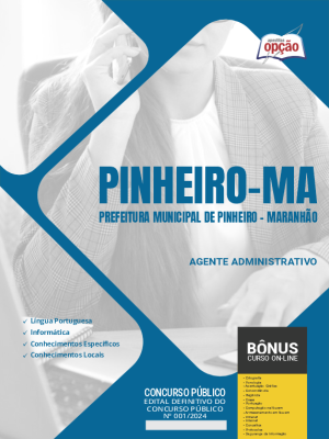 Apostila Prefeitura de Pinheiro - MA em PDF - Agente Administrativo 