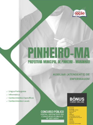 Apostila Prefeitura de Pinheiro - MA 2024 - Auxiliar (Atendente) de Enfermagem