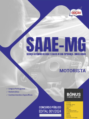 Apostila SAAE Boa Esperança - MG em PDF - Motorista 2024