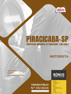 Apostila Prefeitura de Piracicaba - SP em PDF - Motorista 