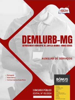 Apostila DEMLURB-MG 2024 - Auxiliar de Serviços