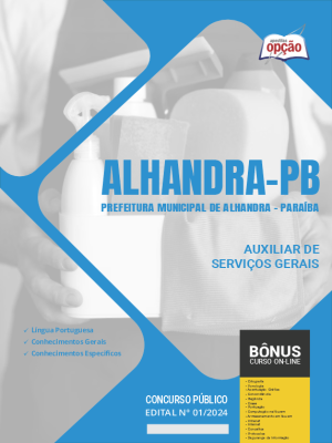 Apostila Prefeitura de Alhandra - PB  - Auxiliar de Serviços Gerais
