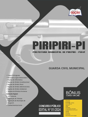 Apostila Prefeitura de Piripiri - PI em PDF - Guarda Civil Municipal 