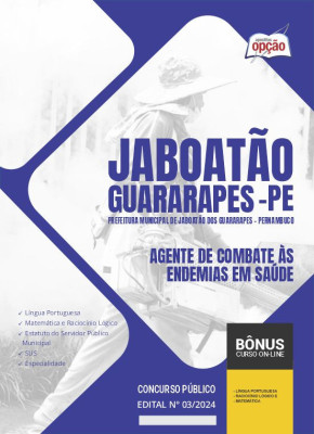 Apostila Prefeitura de Jaboatão dos Guararapes - PE em PDF - Agente de Combate às Endemias em Saúde 