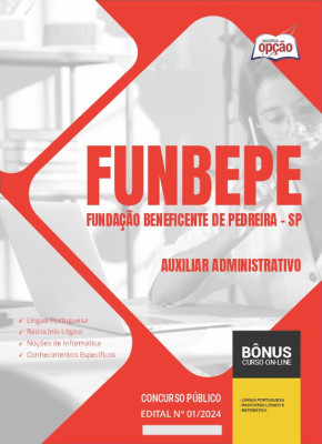Apostila FUNBEPE - SP em PDF - Auxiliar administrativo 