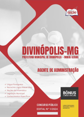 Apostila Prefeitura de Divinópolis - MG em PDF - Agente de Administração 