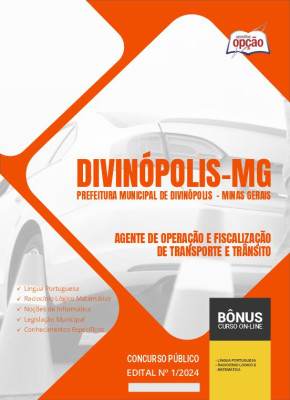 Apostila Prefeitura de Divinópolis - MG em PDF - Agente de Operação e Fiscalização de Transporte e Trânsito 