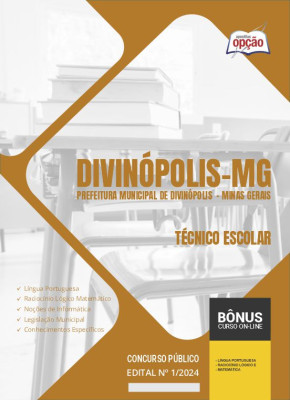 Apostila Prefeitura de Divinópolis - MG PDF - Técnico Escolar 